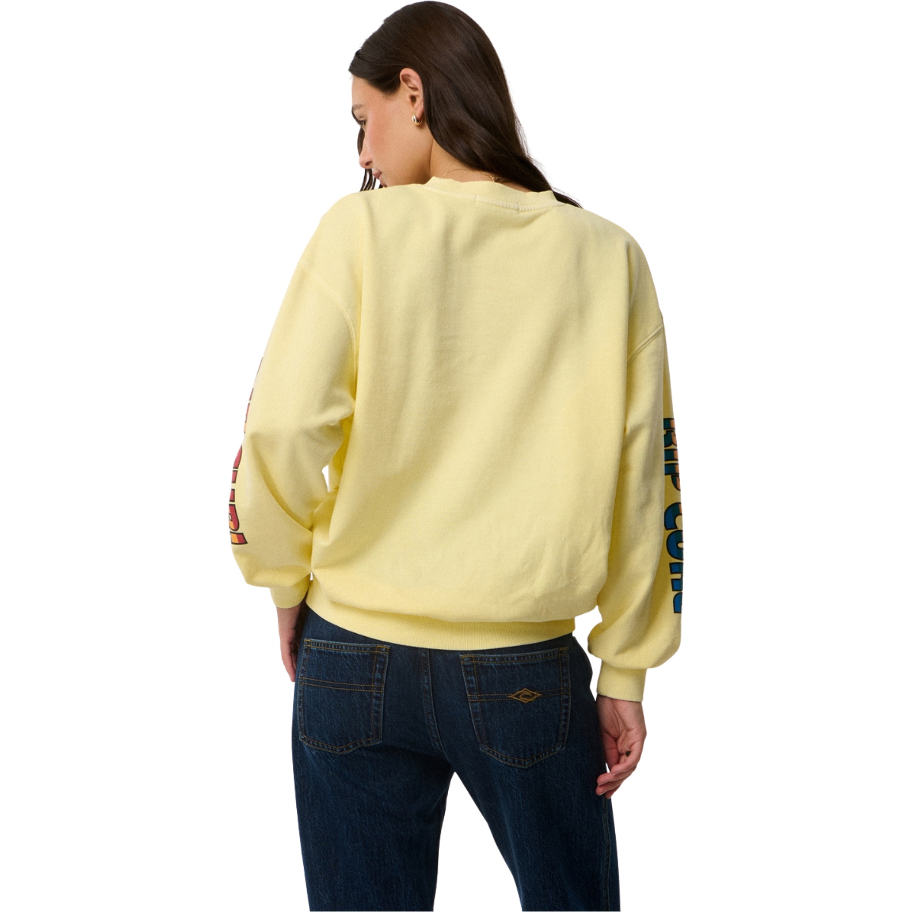 2026 Rip Curl Womens Stephanie Gilmore Heritage Oversized Fleece 0EJWFL - Soft Yellow
